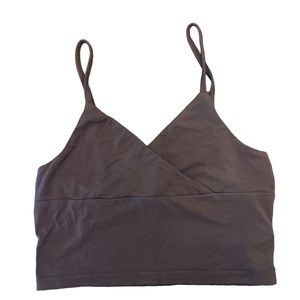 Brown cropped tank top 
Size xs